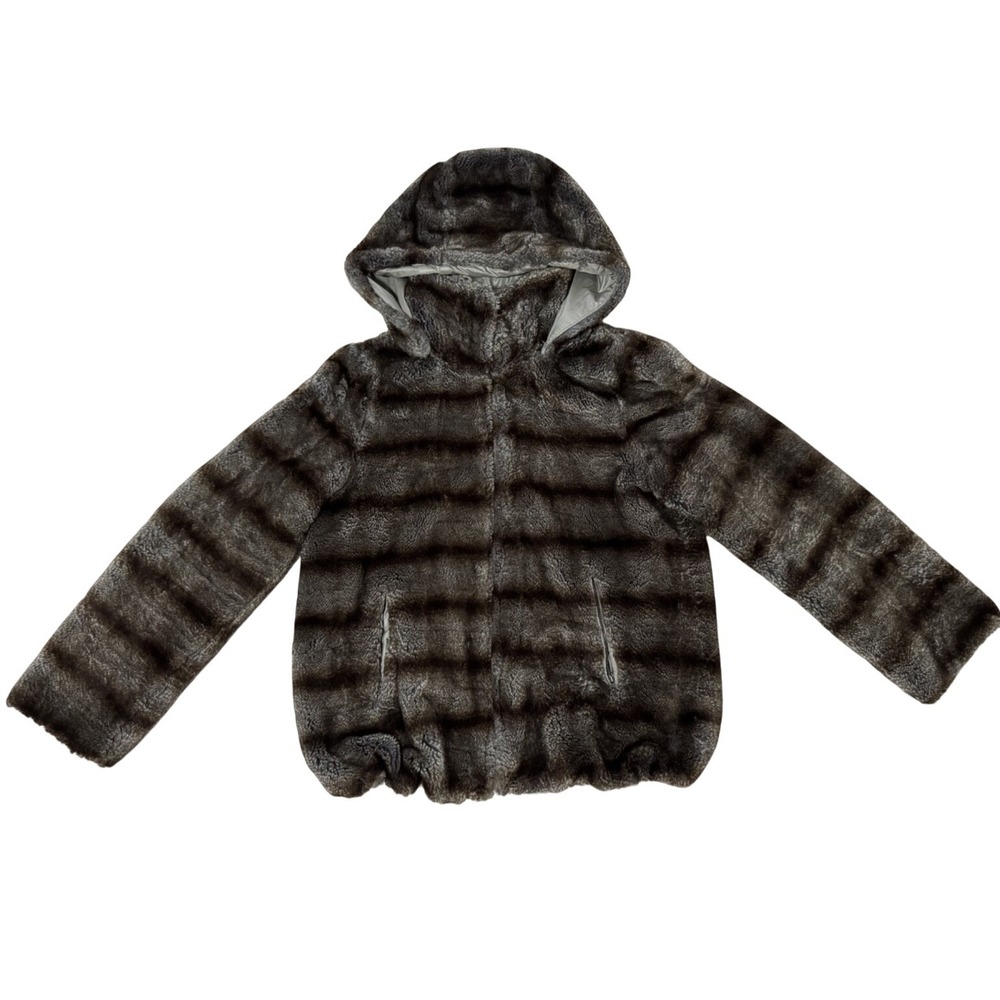 Vintage Winter Coat for women size S Faux Fur Brown Size S Jacket Windbreaker
